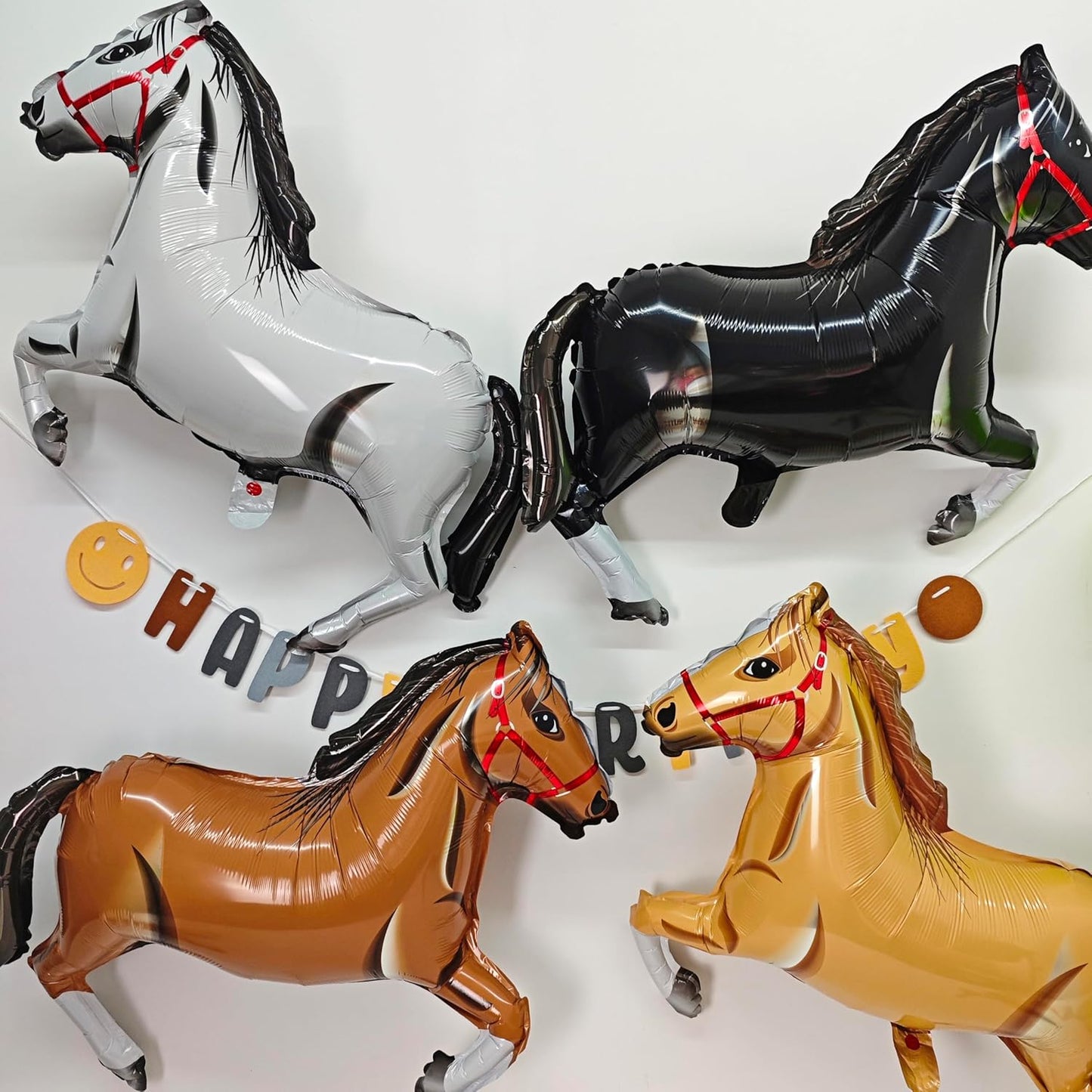 4PCS Giant Horse Balloon for Horse Themed Party Balloons gallant Horse Balloon Cowboy Birthday Party Decorations Supplies