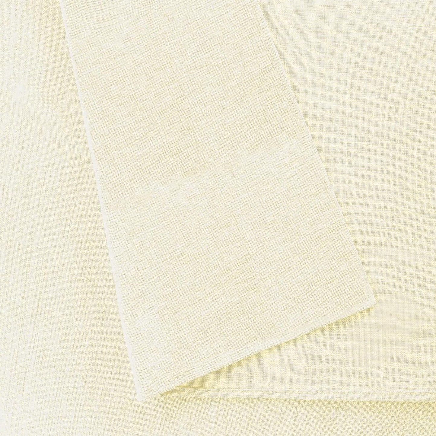 Hiasan 2 Pack Faux Linen Rectangle Tablecloth - Wrinkle and Stain Resistant Washable Table Cloth for Kitchen Dining Room Holiday Table Cover for Party Dinner, Champagne, 70 x 140 Inch