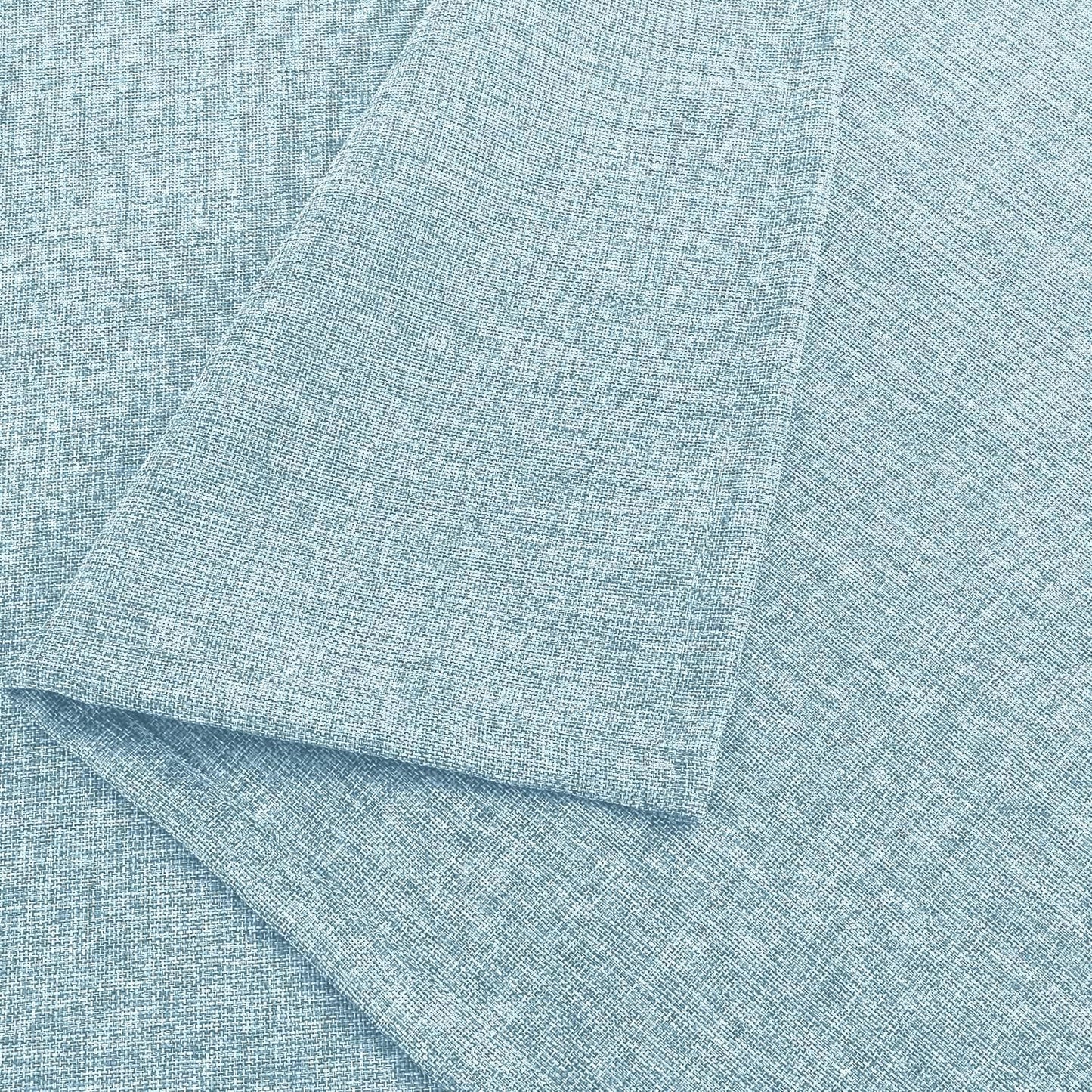 Hiasan 2 Pack Faux Linen Square Tablecloth - Wrinkle and Stain Resistant Washable Table Cloth for Kitchen Dining Room Holiday Table Cover for Party Dinner, Lux Slate Blue, 54 x 54 Inch