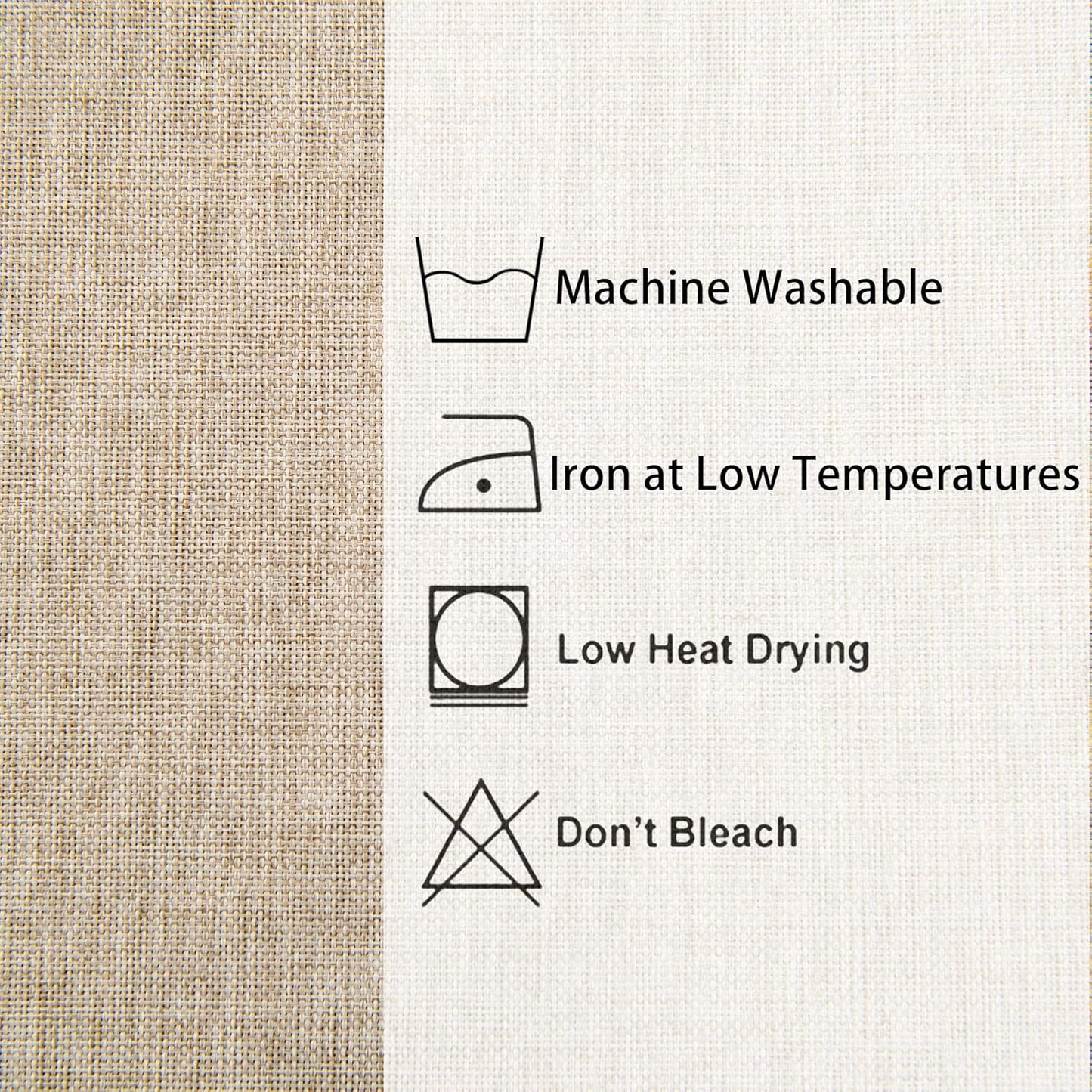 Hiasan 2 Pack Faux Linen Rectangle Tablecloth - Wrinkle and Stain Resistant Washable Table Cloth for Kitchen Dining Room Holiday Table Cover for Party Dinner, Beige, 60 x 102 Inch