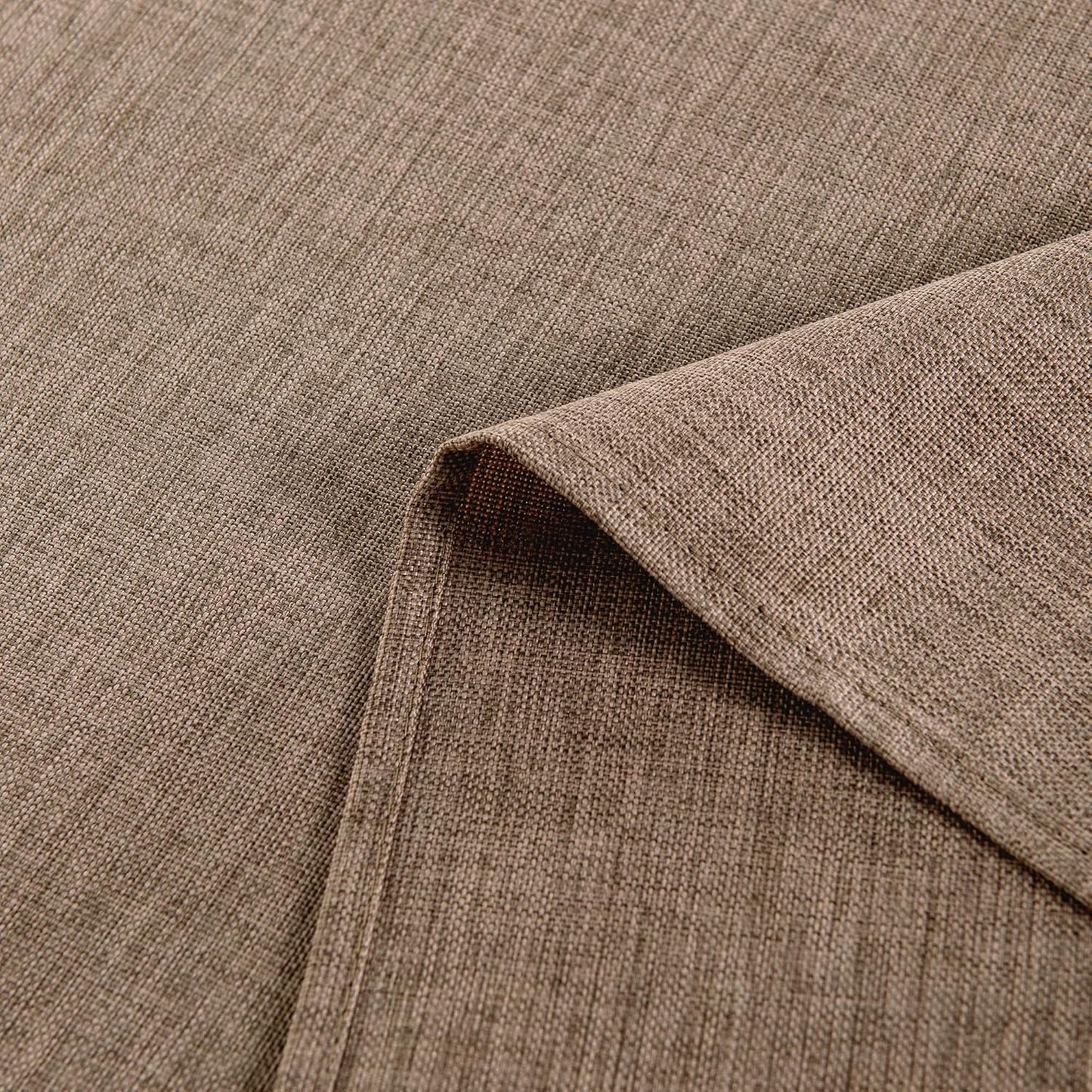 Hiasan 2 Pack Faux Linen Rectangle Tablecloth - Wrinkle and Stain Resistant Washable Table Cloth for Kitchen Dining Room Holiday Table Cover for Party Dinner, Khaki, 54 x 120 Inch