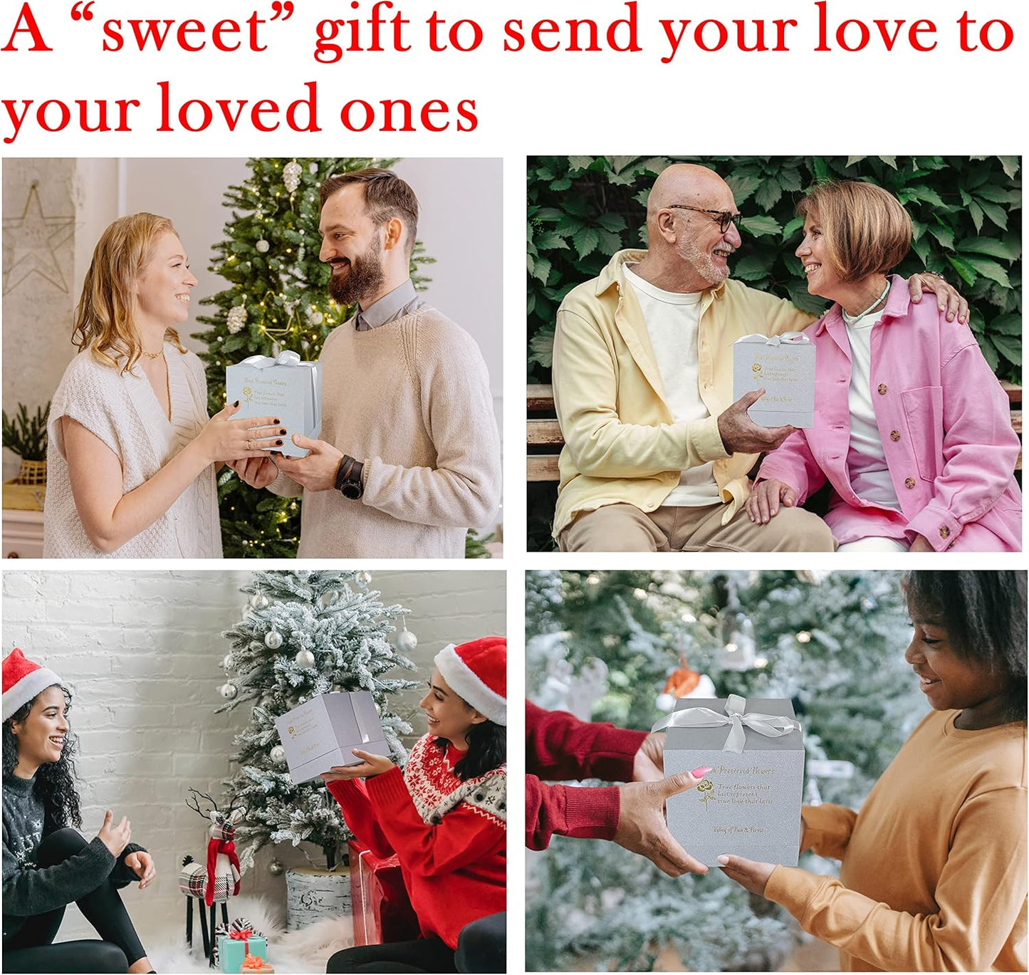 Valley of Rain & Forest Long-Lasting Real Flowers, Unique Floral Gift For you to send Love for All Occasions, for Indoor Decoration (Red Rose, Brown Rose, Black-Red Austin Rose)