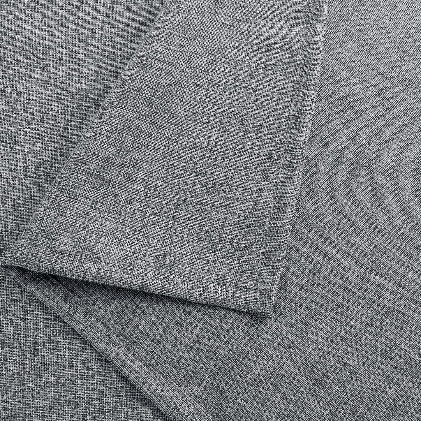 Hiasan 2 Pack Faux Linen Rectangle Tablecloth - Wrinkle and Stain Resistant Washable Table Cloth for Kitchen Dining Room Holiday Table Cover for Party Dinner, Grey, 54 x 120 Inch