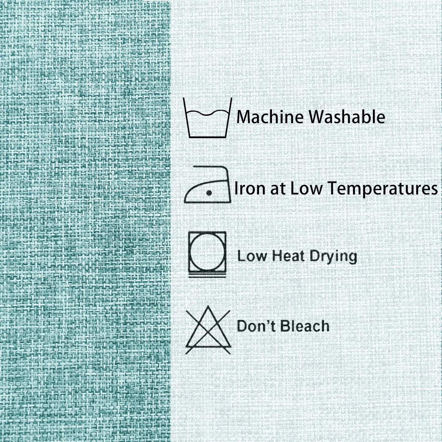 Hiasan Faux Linen Rectangle Tablecloth - Wrinkle and Stain Resistant Washable Table Cloth for Kitchen Dining Room Holiday Table Cover for Dinner, Aqua, 70 x 120 Inch