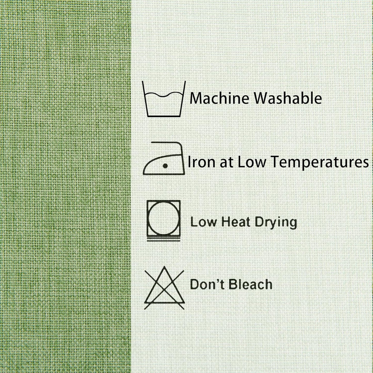 Hiasan Faux Linen Rectangle Tablecloth - Wrinkle and Stain Resistant Washable Decorative Fabric Table Cloth for Kitchen Dining Room Holiday Table Cover for Dinner, Sage Green, 60 x 102 Inch