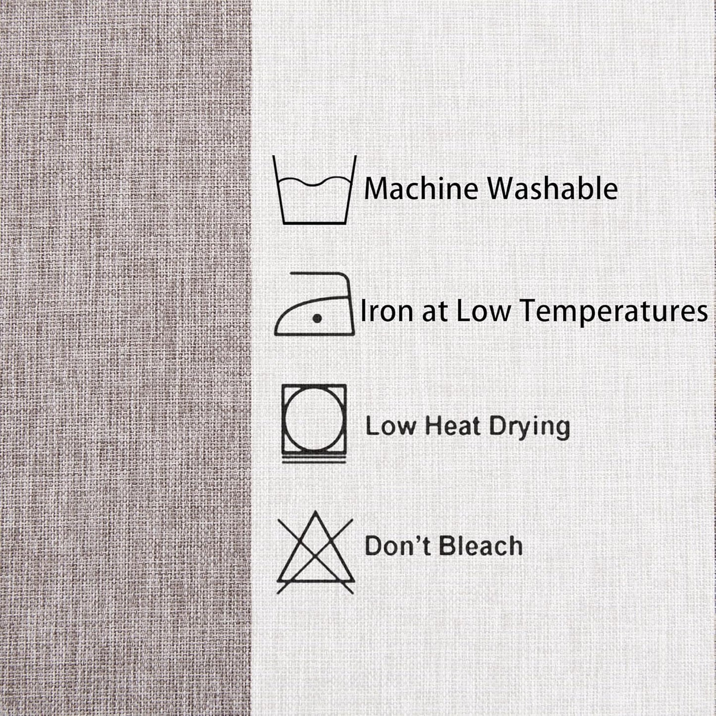 Hiasan 2 Pack Faux Linen Rectangle Tablecloth - Wrinkle and Stain Resistant Washable Table Cloth for Kitchen Dining Room Holiday Table Cover for Party Dinner, Stone, 30 x 60 Inch