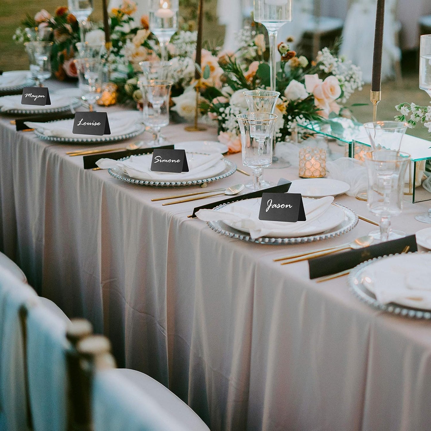 10 Pack Mini Chalkboard Table Tent Signs 4x3 – Reusable Food Labels for Buffet Party & Wedding – Plastic Display Chalk Board Tags for Catering & Event Displays