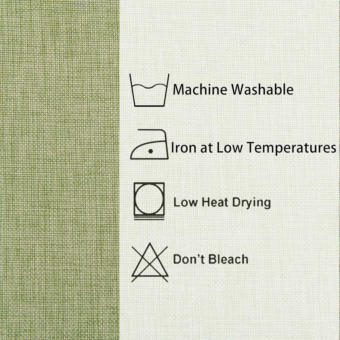 Hiasan Faux Linen Rectangle Tablecloth - Wrinkle and Stain Resistant Washable Table Cloth for Kitchen Dining Room Holiday Table Cover for Dinner, Green, 70 x 140 Inch