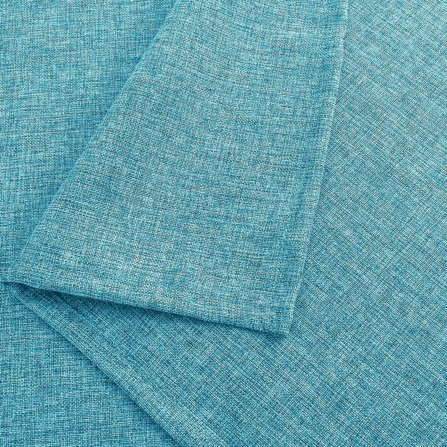 Hiasan 2 Pack Faux Linen Rectangle Tablecloth - Wrinkle and Stain Resistant Washable Table Cloth for Kitchen Dining Room Holiday Table Cover for Party Dinner, Teal, 70 x 140 Inch
